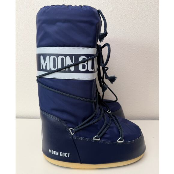 Moon Boot Icon Nylon Snow Boots Navy Blue Unisex EU 42-44 US 9-10.5 w/ bag main image 11